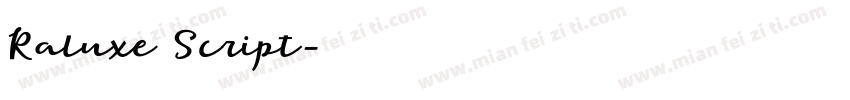 Raluxe Script字体转换